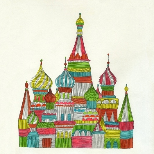 Russian Cathedral #russia #line #color
