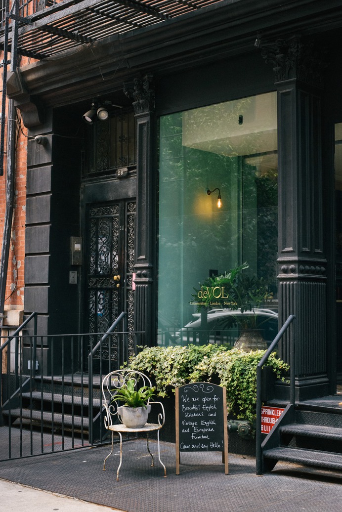 Curb appeal at deVOL's NYC showroom.