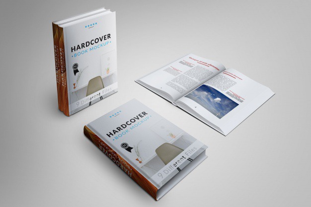 Book's cover and pages mock up Free Psd. See more inspiration related to Mockup, Cover, Book, Template, Books, Book cover, Web, Website, Mock up, Templates, Website template, Mockups, Up, Web template, Realistic, Pages, Real, Web templates, Mock ups, Mock, Inside and Ups on Freepik.