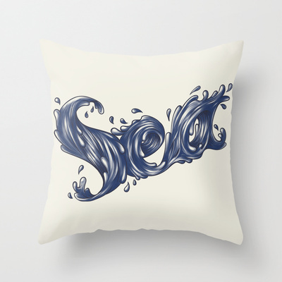 Typography by Mr Cédric #ocean #water #design #graphic #wave #sea #fluid #cushion #typography