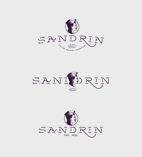 Sandrin #sandrin #grogery #food #brand #identity #market #vegetables #fruit #meet #fish #elia #pirazzo