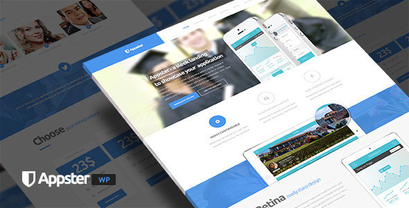 Appster - Mobile App Landing Page WordPress Theme