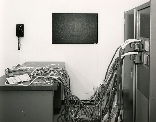 LARRY SULTAN & MIKE MANDEL: "Matrix / Berkeley 61″ (1983) « ASX | AMERICAN SUBURB X | Photography & Culture #white #installation #wires #black #computers #photography #art #and #matrix
