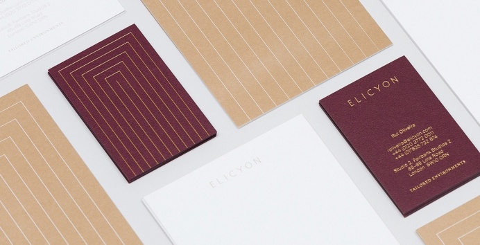 Elicyon branding deluxe lusury beaty corporate design stationery design two times elliott london UK mindsparkle mag
