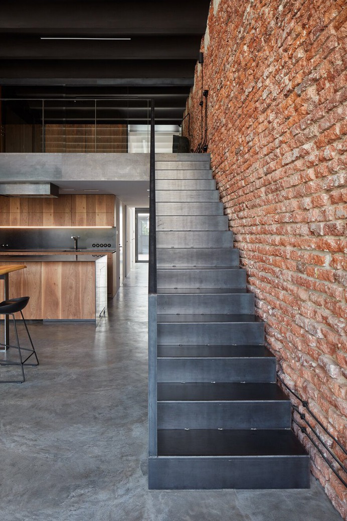 steel staircase, CMC Architects