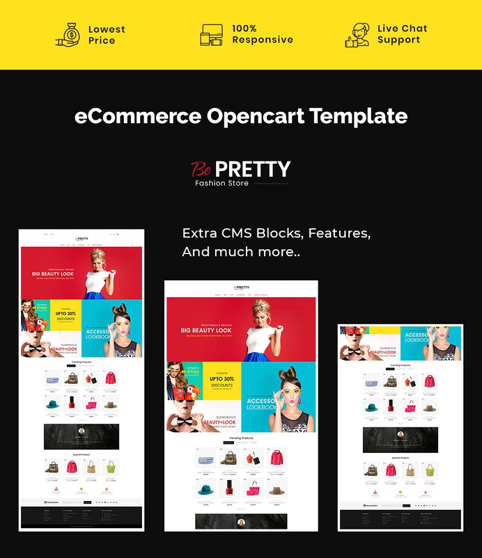 #BePRETTY #Fashion #Boutique #Creatives - #Opencart #MultiPurpose #Responsive #Theme | #TemplateTrip #eCommerce #Website #Design #Template