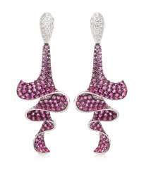 Pinksaphir-Brillant-Ohrclips