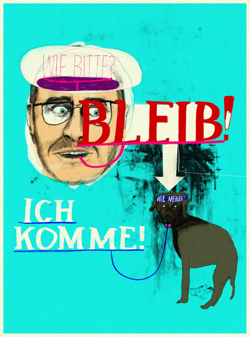 kernkraftanlage + bauschutt #blue #illustration #typography