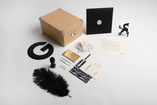 La Géométrie Stationery on the Behance Network #white #branding #black #gold #and