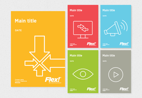 FLEX!® Take control of your brand on Behance #branding #print #identity #logo #flex