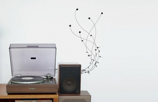 Butter #turntable #record #vinyl #wall #music #sticker #life #plant