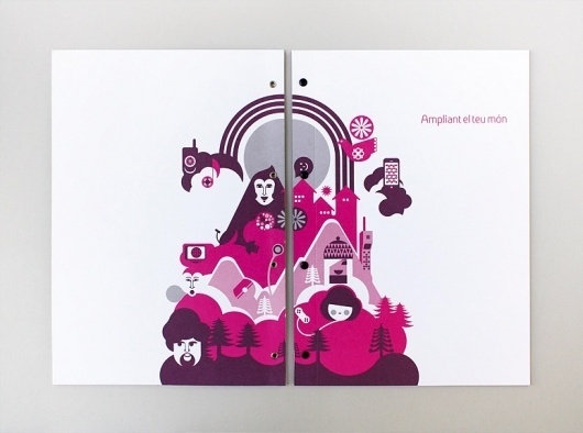 Som | Hey #font #vector #around #magenta #wrap #geometric #clean #simple #illustration