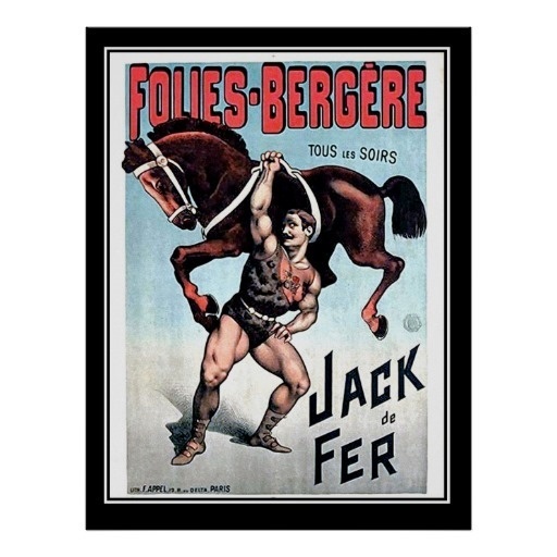 Iron Jack Strong Man Vintage Circus Poster #poster #vintage #strongman