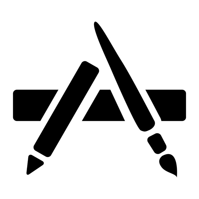 See more icon inspiration related to app, logo, apple, apps, store, logotype, tools, stores and logotypes on Flaticon.
