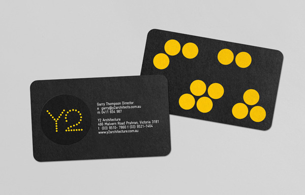 Client List #business #card #yellow #bold #circles #black #clean