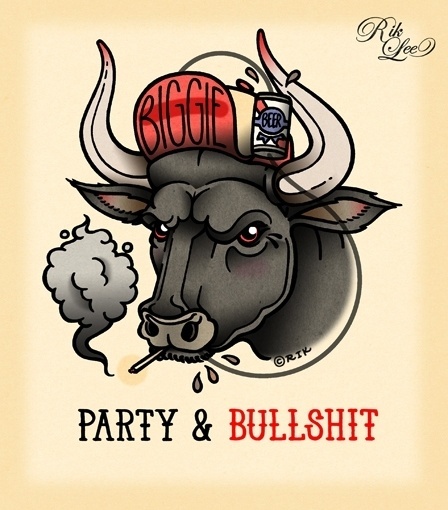 party-bullshit.jpg (448×510) #illustration #design #tattoo