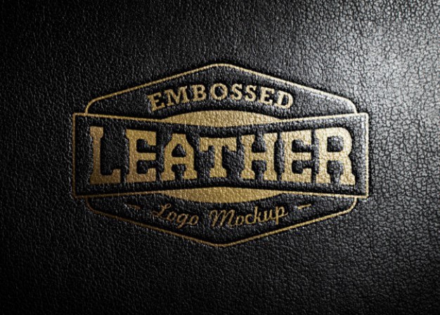 Leather stamping logo Free Psd. See more inspiration related to Logo, Leather, Smart, Horizontal and Stamping on Freepik.