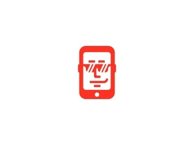 Dribbble - Phone Dude by Dalius Stuoka #vector #phone #branding #dude #logo