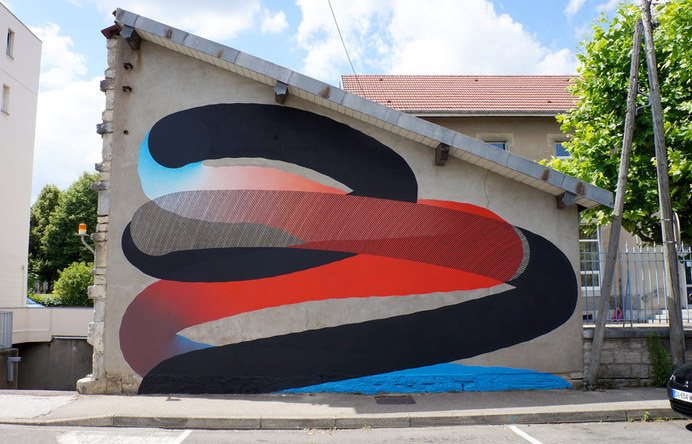 abstract france momo besancon #abstract #lines #momo #graffiti #gradient #outdoor