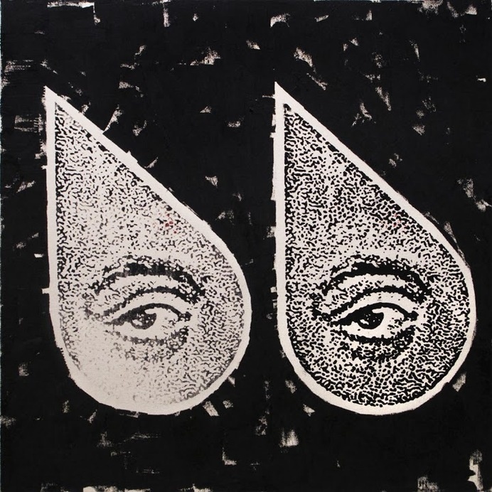 20/20 No. 2, acrylic on canvas, 24x24 by Dan Bina #brooklyn #ny #painting