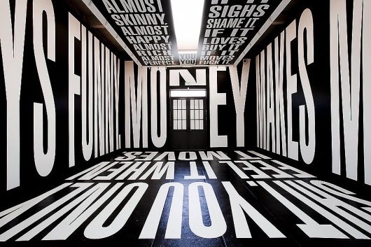 L & M Arts - Barbara Kruger #exhibition #type #interior #typography