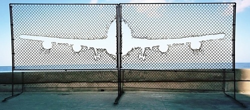 this isn't happiness™ (Fly away), Peteski #fence #plane