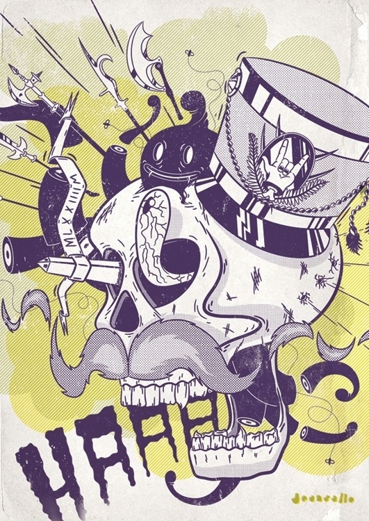JEANSALLE · EXQUISITE COLLECTIVE · Ilustration.- #octupus #argentina #jeansalle #ilustracin #buenos #illutration #skull #aires