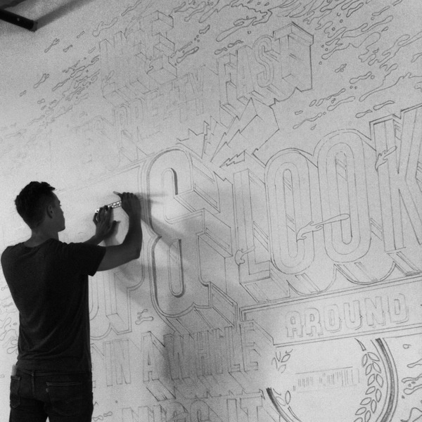 Type Mural + Video on Behance #lettering #painted #paint #drawn #hand #typography