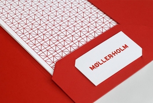 Møller/Holm | Lovely Stationery #red #minimalistic #card #design #brand #identity #logo
