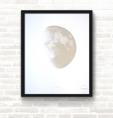 #Moon & Back—#Silver & White Screen Print#poster #screenprint #art #studiojanuary