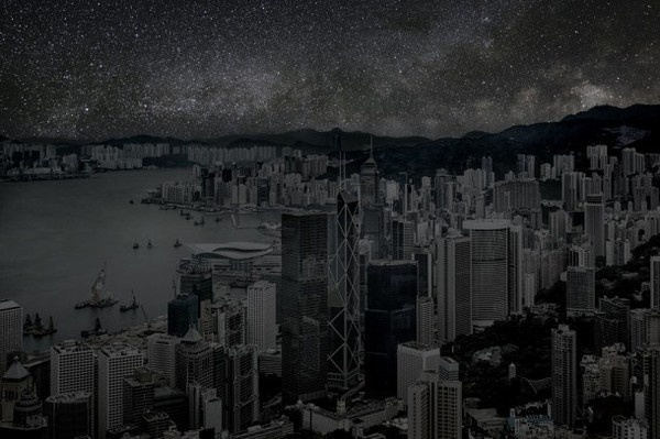 Hong Kong in the night with amazing stars #photos #photographic #photograph #exhibition #photography #landscapes