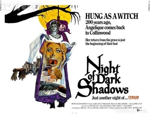 Night Of Dark Shadows (1971)Trailer #movie #retro #poster