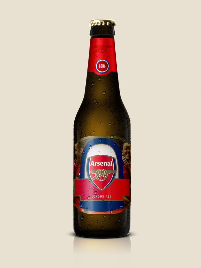 Arsenal: Go drunnnkers! #arsenal #beer #design