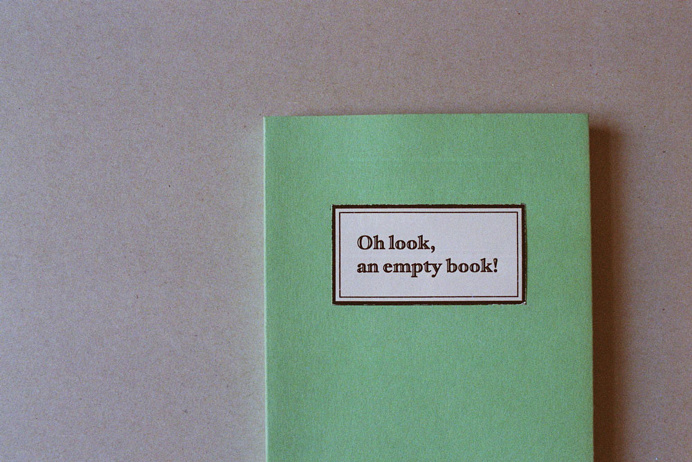 Oh look, an empty book!