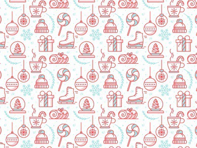 Holiday Icon Pattern | Day 7 holly jolly design challenge mug sticker button iconography winter illustration winter pattern winter icons holiday season productdesign icon design mockup design holiday mockups holiday icon pattern icon pattern christmas icons#illustration