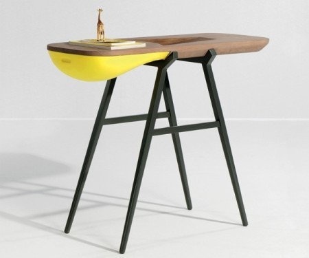 A sleek and peculiar cure for small clutters, table that helps you organize the uncategorizable things inside your otherwise perfectly arran #design #home #product #furniture #industrial