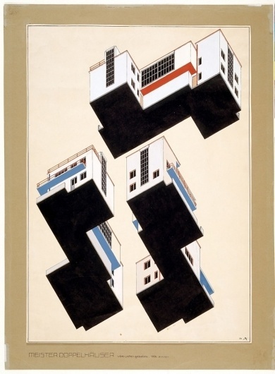 Bauhaus_A-Conceptual-Model_The_Exhibition_Berlin_at_yatzer_8.jpg (JPEG Image, 714x969 pixels) #illustration #bauhaus #buildings