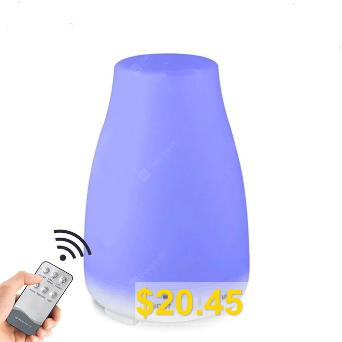 Remote #Control #Aroma #Diffuser #Oil #Diffuser #7 #LED #Cool #Mist #Humidifier 200ML #- #WHITE