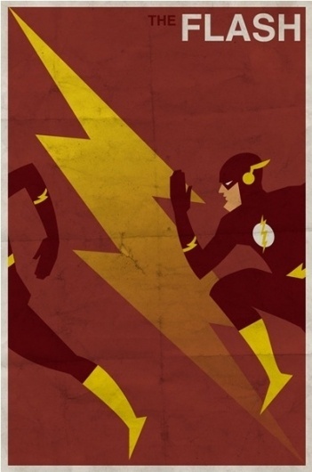 Vintage Style Comic Character Posters | Paper Crave #flash #vintage #poster