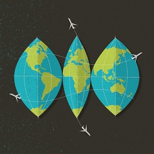 Flickr: brentcouchman's Photostream #globe #world #travel #map #texture #illustration