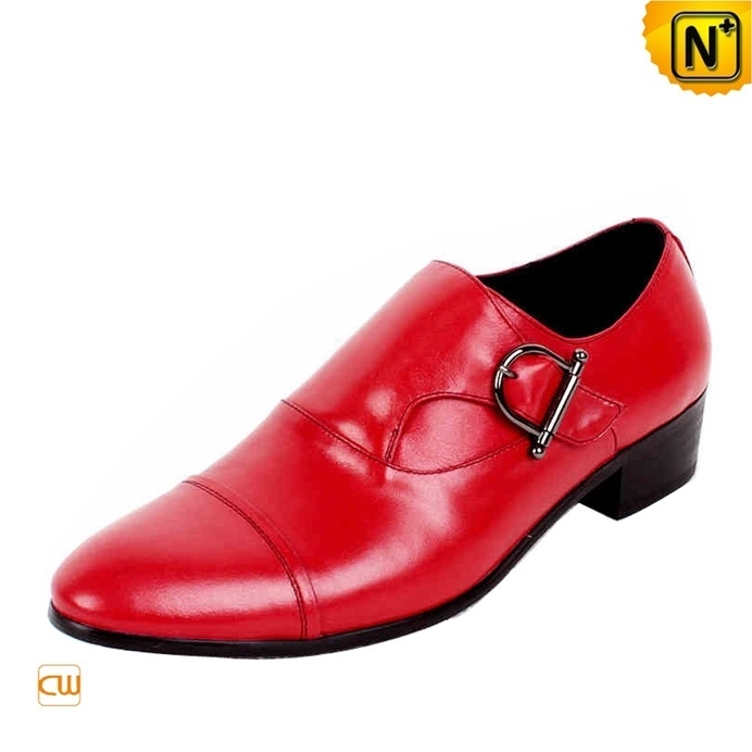 Red Monk Strap Dress Shoes Mens CW762051 #monk #dress #shoes #strap