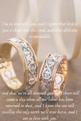 This is why you should pick only readings that tell your love story right and compliments your personalities as a couple.