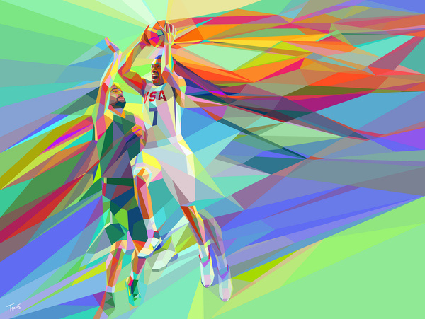 Tsevis's Neo Cubism #neo #geometry #design #tsevis #cubism #colorful #sports