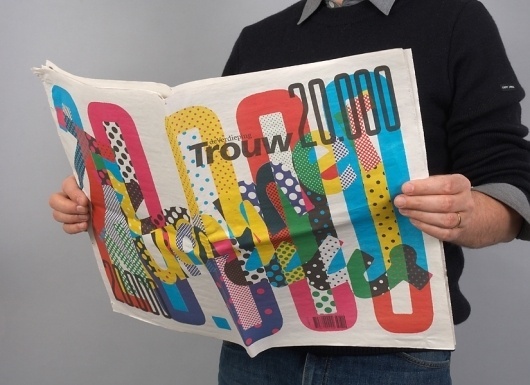 Niessen & de Vries – Work #colourful #trouw #wrap #newspaper #typography