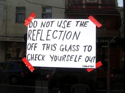 tumblr_leyly2b5eE1qz7lxdo1_500.jpg (JPEG Image, 500x375 pixels) #reflection #poster #street