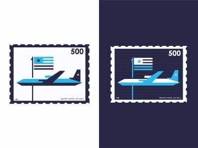 Dribbble - US Airmail 01 by Ray Ureña #states #stamp #postage #united #service #postal #usa