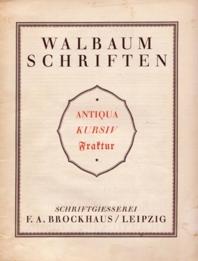 Daily Type Specimen | A specimen of Walbaum Schriften from Ralf... #specimen #typography