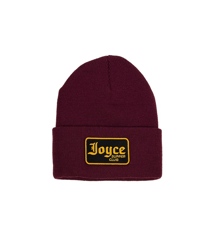 Gigi's Hunting Cap When Gigi climbed down from the deer stand wearing this beanie, the entire forest clapped. Even the squirrels. Available in Maraschino Cherry, Black Coffee, Forest Green, and Hunter Orange. One size fits all*. 💯 Percent Acrylic. Patches are sewn on. *Unless you have a rather large head, in which case we are terribly sorry and offer our deepest sympathies. #JOYCE #supperclub #midwest #minneapolis #cap #hat #winterhat #knithat #grandma #gigi