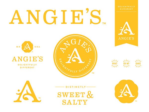 Angie's Kettle Corn Brand Update on Packaging Design Served #logotype
