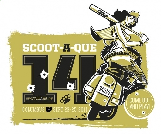 5642937363_c70a87dca8_b.jpg 928×774 pixels #illustration #scooter #girl #typography
